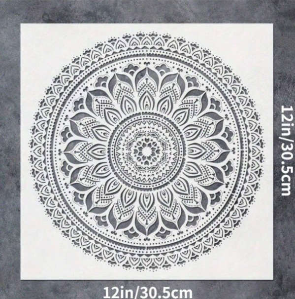 PVC Stencil: 1pc Mandala Art