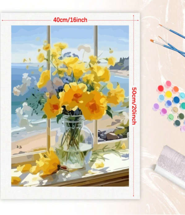 Paint by Numbers: Ocean Breeze Petals