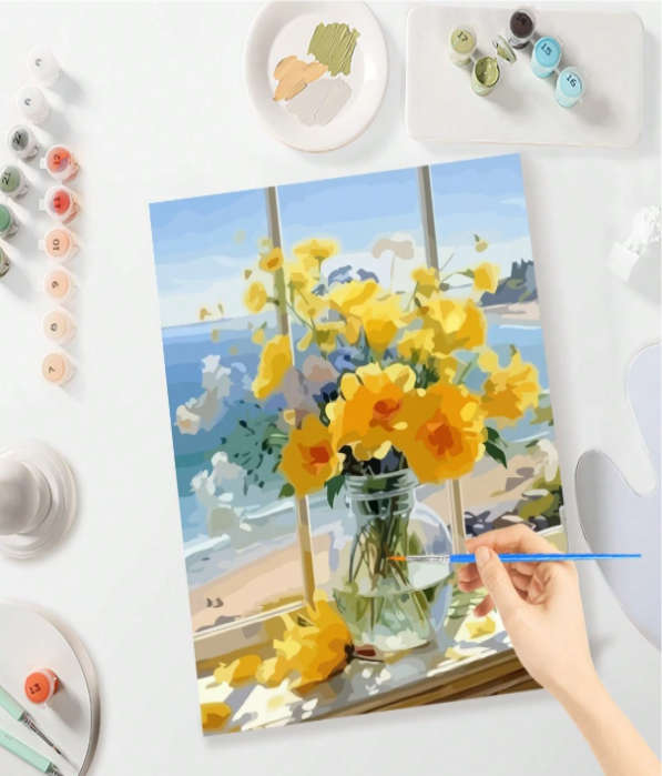 Paint by Numbers: Ocean Breeze Petals