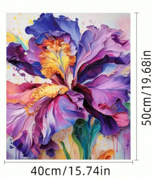 Paint by Numbers: Purple Iris