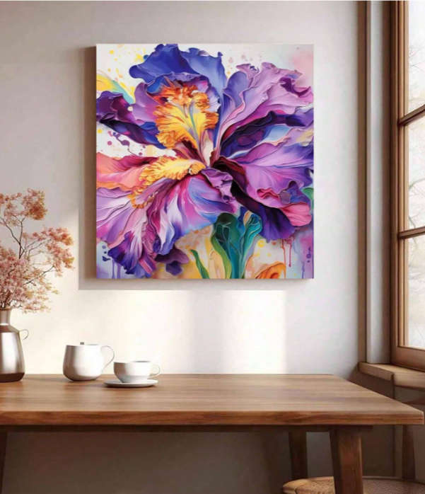 Paint by Numbers: Purple Iris