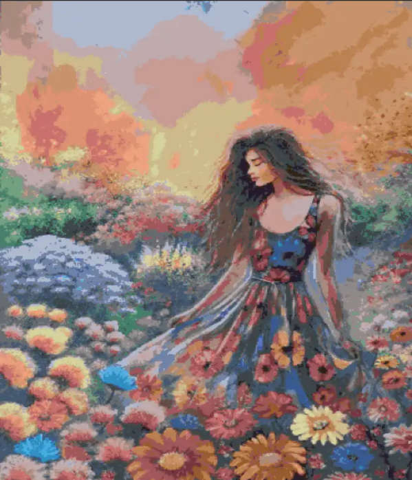 Paint by Numbers: She Blossoms
