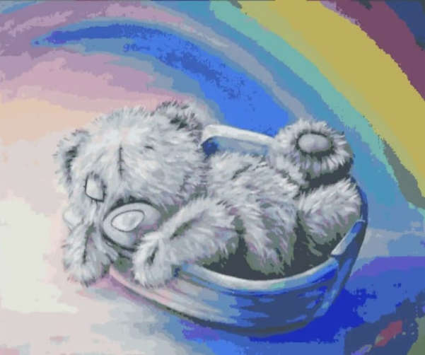 Paint by Numbers: Teddy in a Boat
