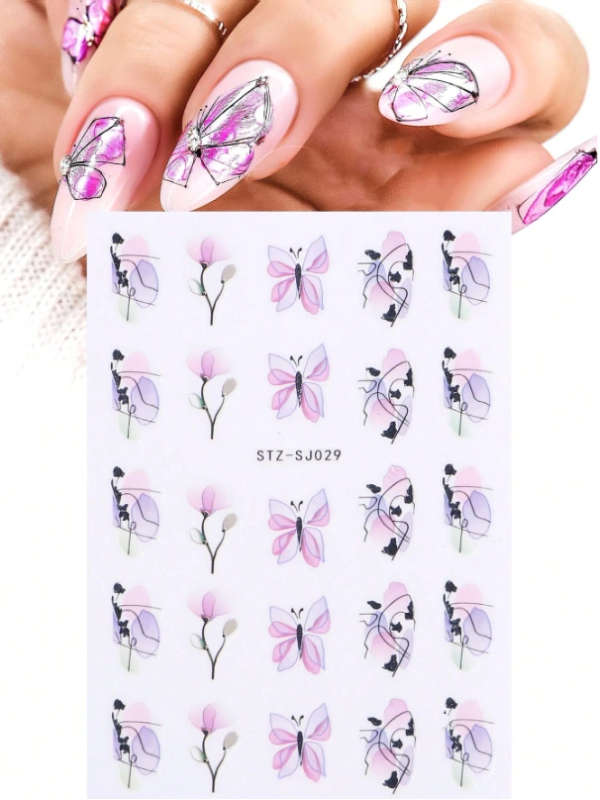 2-Sheet Abstract Art Nail Art Stickers