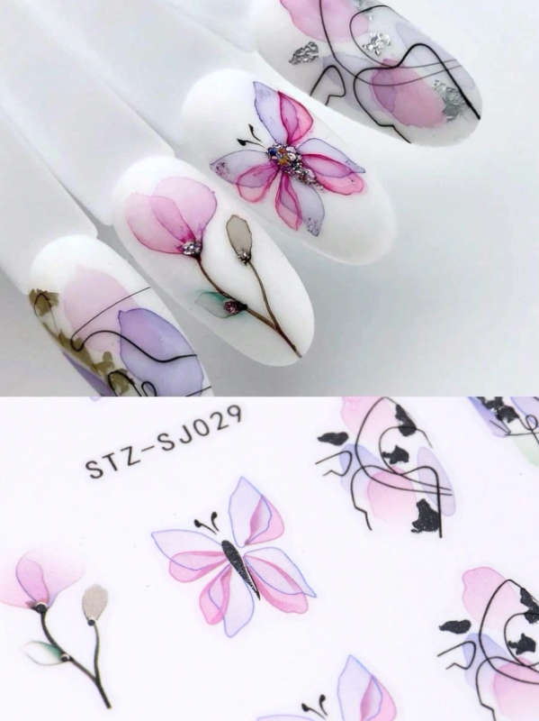 2-Sheet Abstract Art Nail Art Stickers