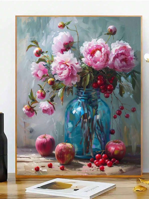 Paint by Numbers: Apples and Flowers