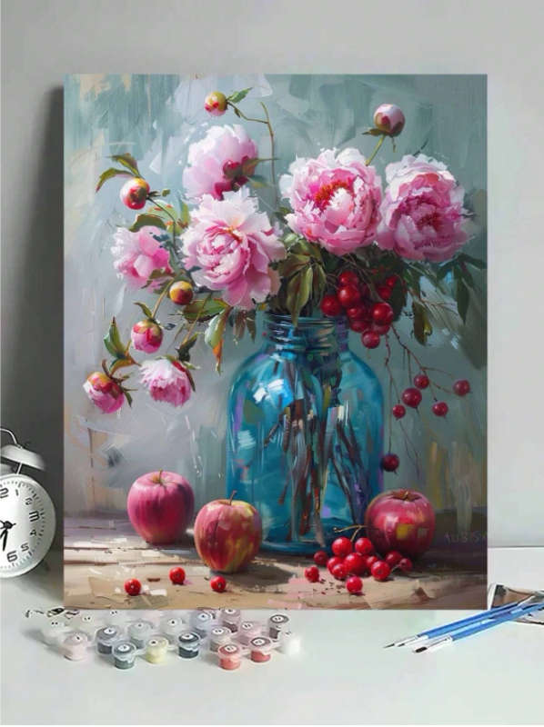 Paint by Numbers: Apples and Flowers