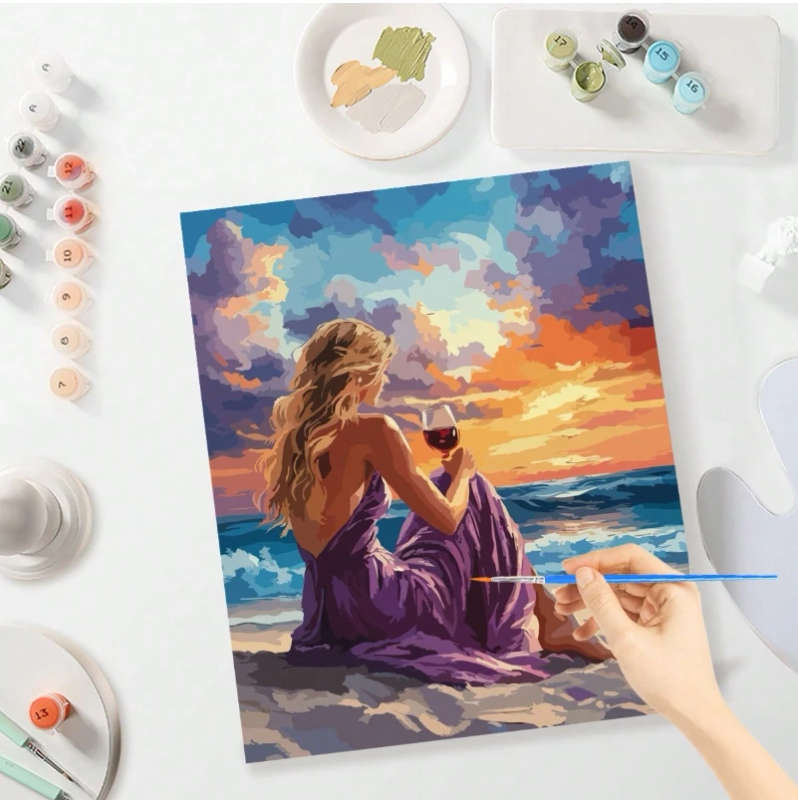 Paint by Numbers: Beach Breeze and Wine