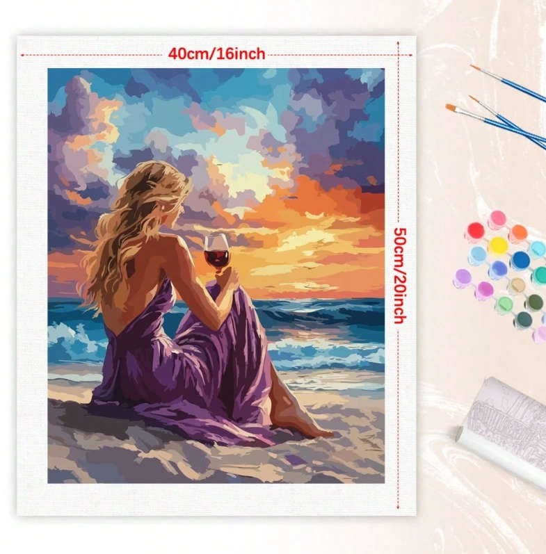 Paint by Numbers: Beach Breeze and Wine