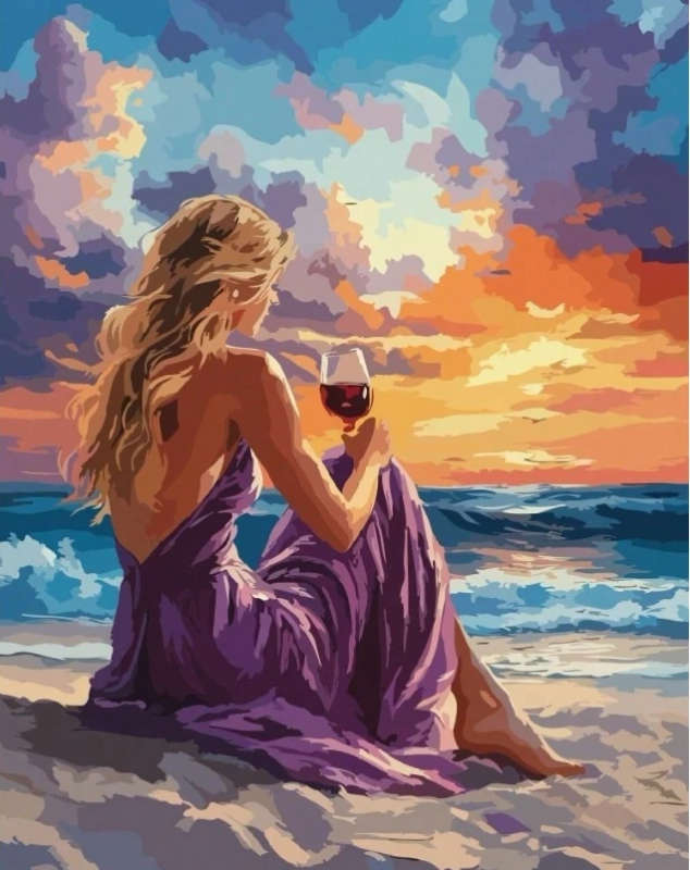Paint by Numbers: Beach Breeze and Wine