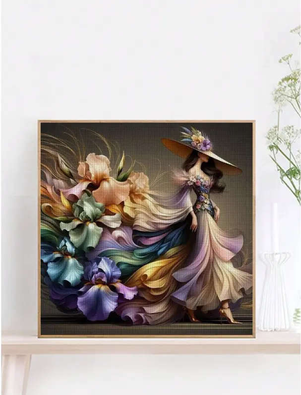 Cross-Stitching: Iris Beauty