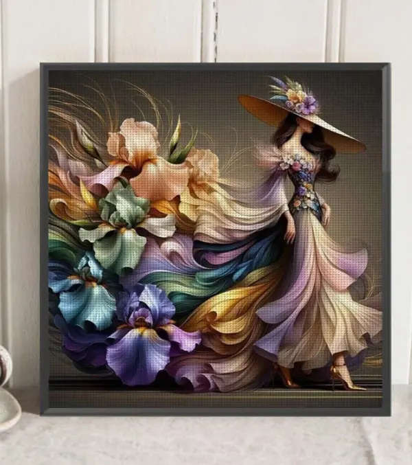 Cross-Stitching: Iris Beauty