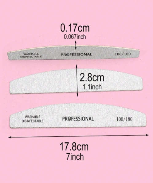 5pcs Professional Wood Nail File Set  Dual Grit 100/180