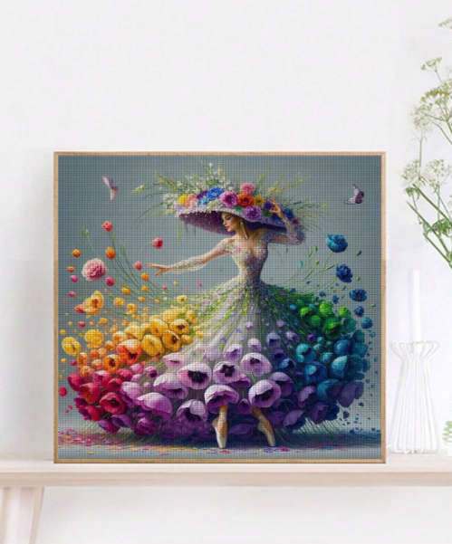 Cross-Stitching: Rosy Ballerina