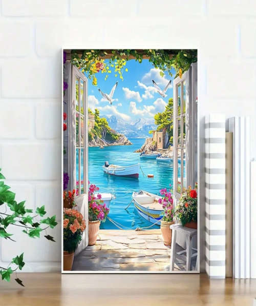 Cross-Stitching: Seaview Through Windows