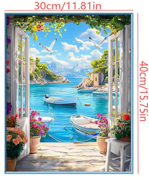 Cross-Stitching: Seaview Through Windows