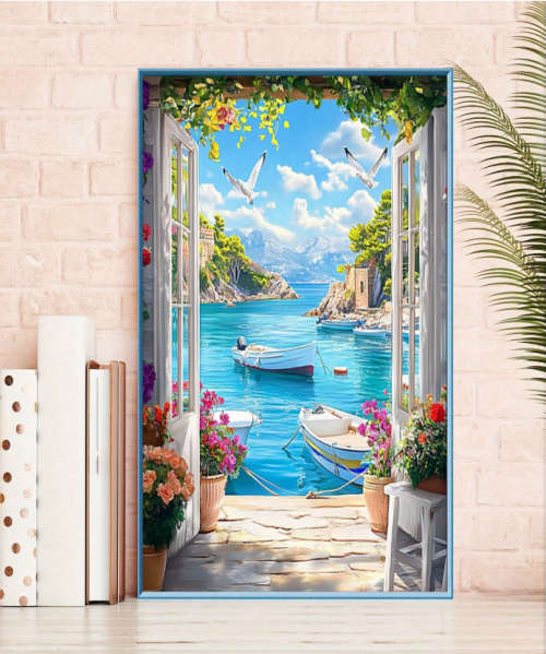 Cross-Stitching: Seaview Through Windows