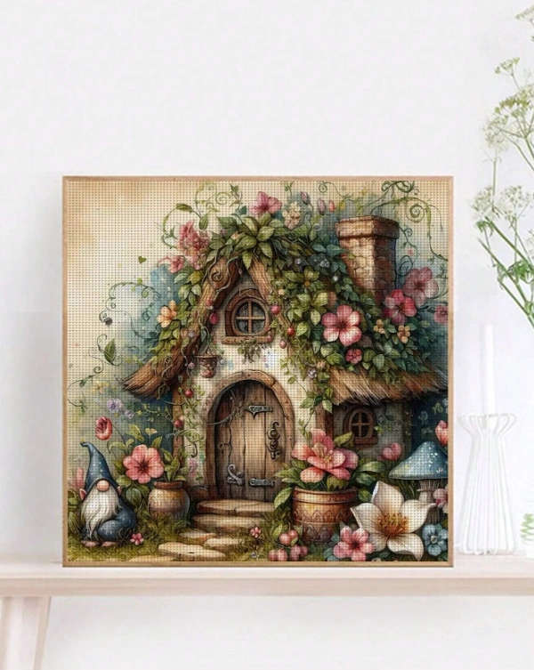 Cross-Stitching: Small Fantasy House