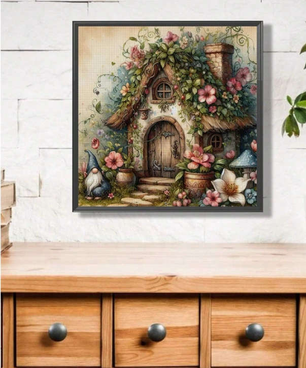 Cross-Stitching: Small Fantasy House