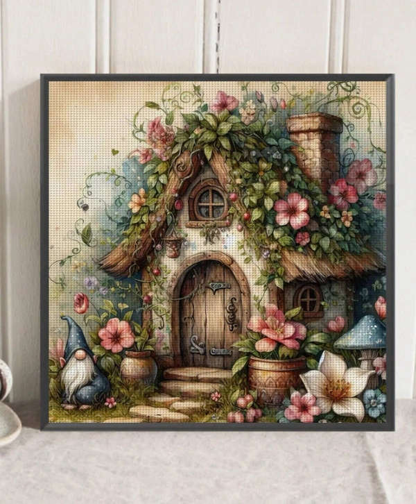 Cross-Stitching: Small Fantasy House