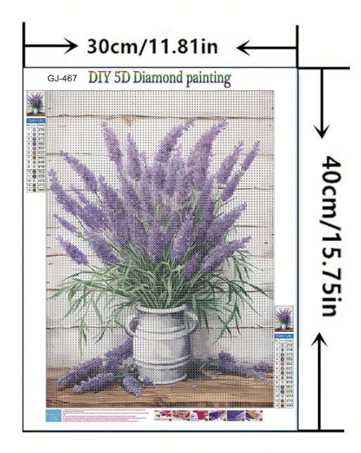 Diamond Dotting: Vase of Lavender