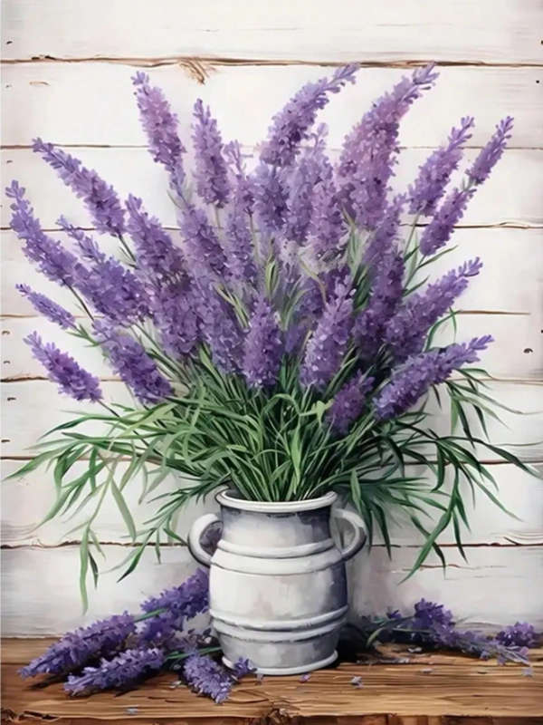 Diamond Dotting: Vase of Lavender