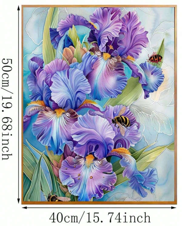 Paint by Numbers: Violet Blossoms