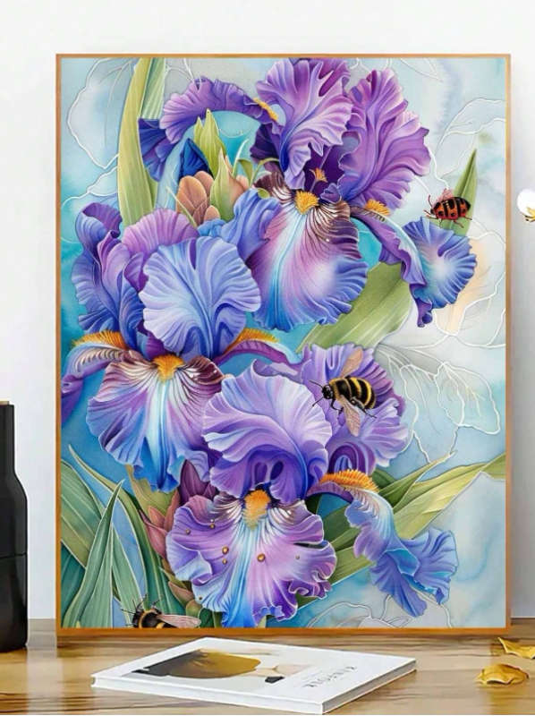 Paint by Numbers: Violet Blossoms