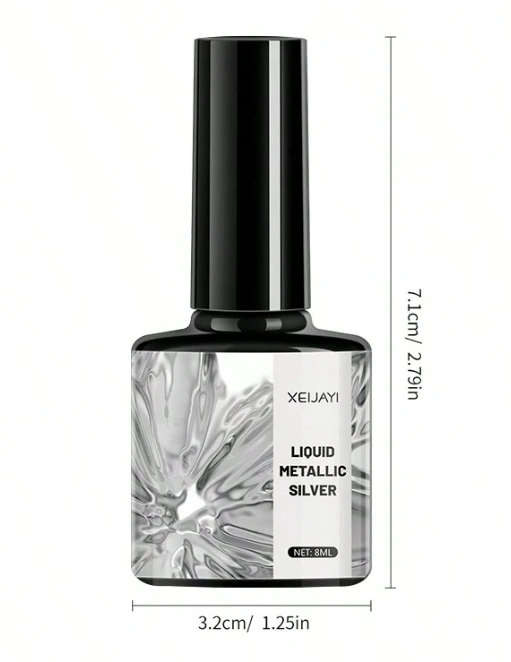 XEIJAYI Liquid Metallic Silver Gel Nail Polish
