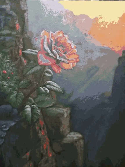 Paint by Numbers: Petal and Stone