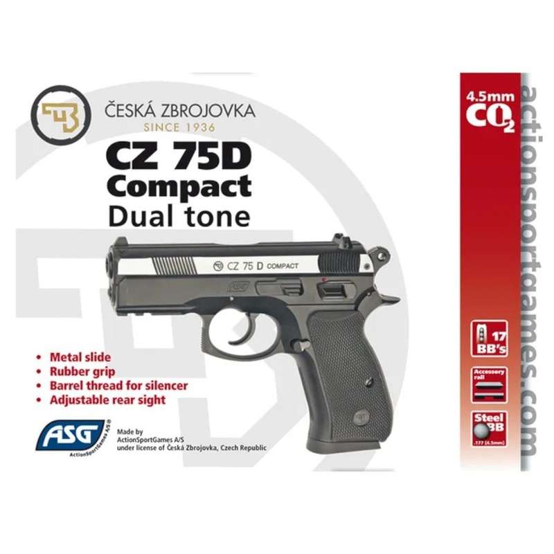 ASG 16200 CZ 75D COMPACT 4.5MM DUAL TONE