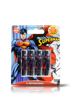 Superman LR6 AA Alkaline Batteries 4pack