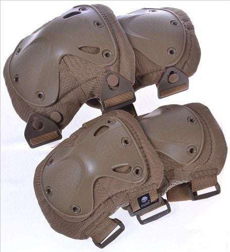 GXG EXTRA FOAM PADDING KNEE AND ELBOW GUARDS - TAN