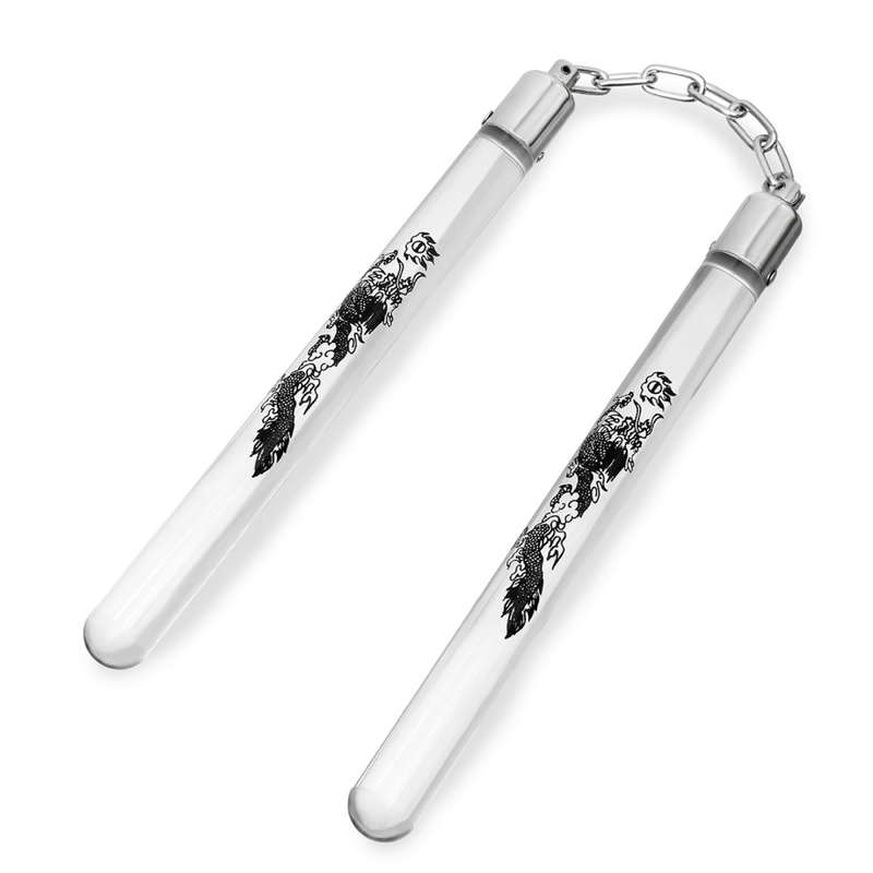 12INCH ACRYLIC NUNCHUCK W/BALL BEARING-0654