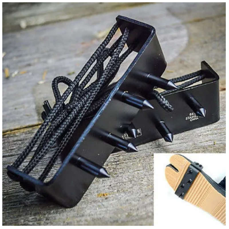 NINJA FOOT CLIMBING SPIKES INC STRING BLACK- 3382