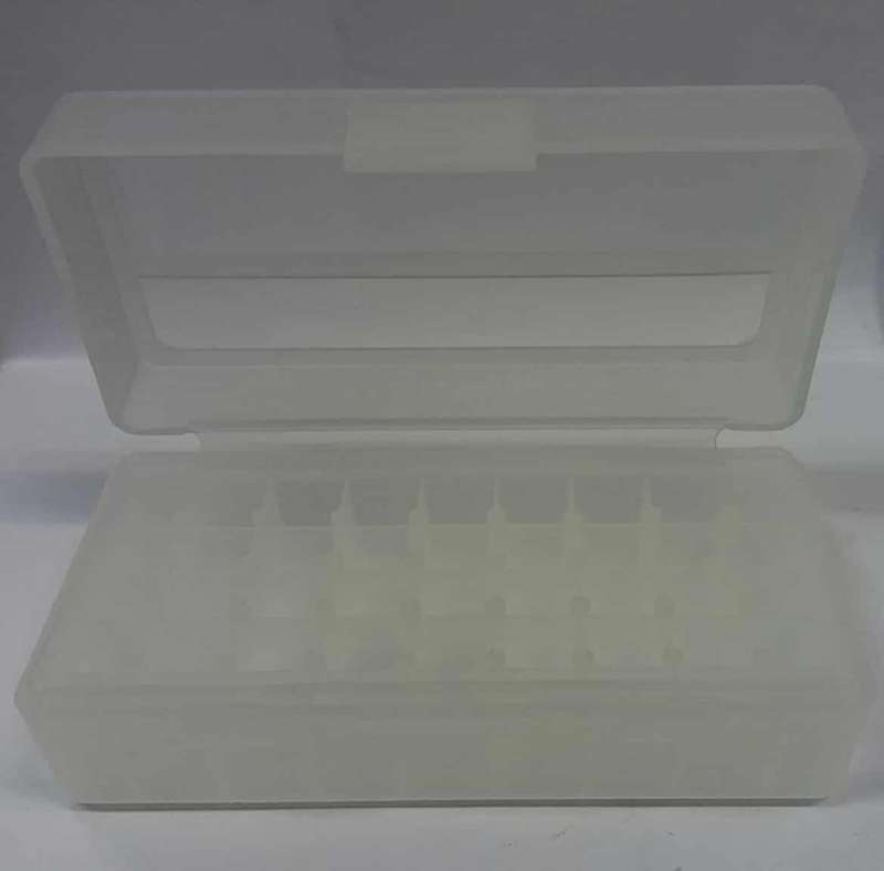 PLASTIC AMMO CASE SMALL CLEAR 45 PIECE