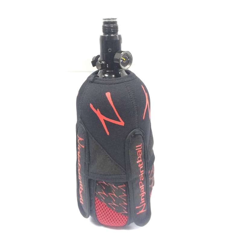NINJA TANK COVER UNIVERSAL VELCRO BLACK RED