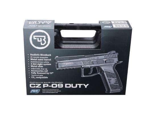 ASG 17657 CZ P09 AIRSOFT PISTOL BLOW BACK BLACK 6MM