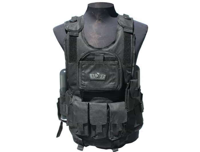 GXG PAINTBALL DELUXE TACTICAL VEST BLACK