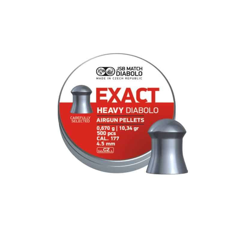JSB MATCH DIABOLO EXACT HEAVY 4.50MM .177 500 pieces 546267