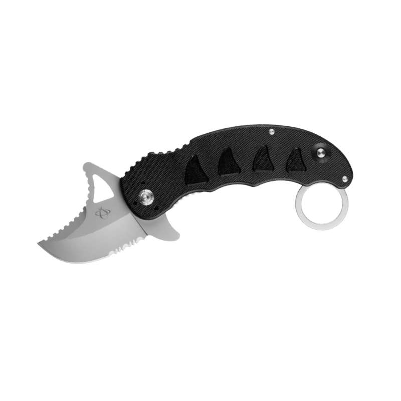 MANTIS SNAGGLETOOTH 1 FOLDING KARAMBIT 2, BLACK G10 HANDLES- MKF-813