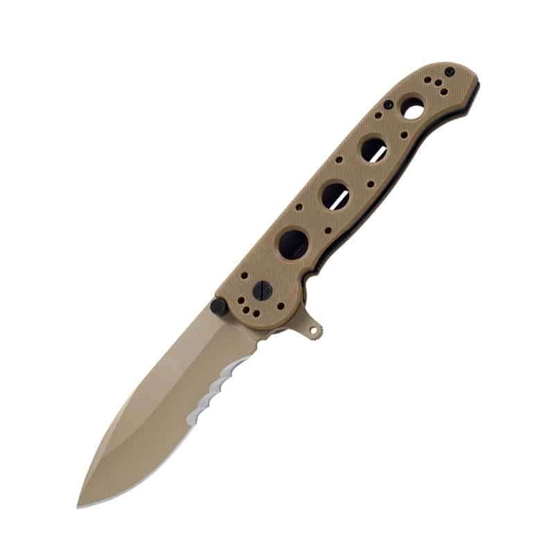 Crkt M21-12GD Tan G10 W/partial Veff Serrations