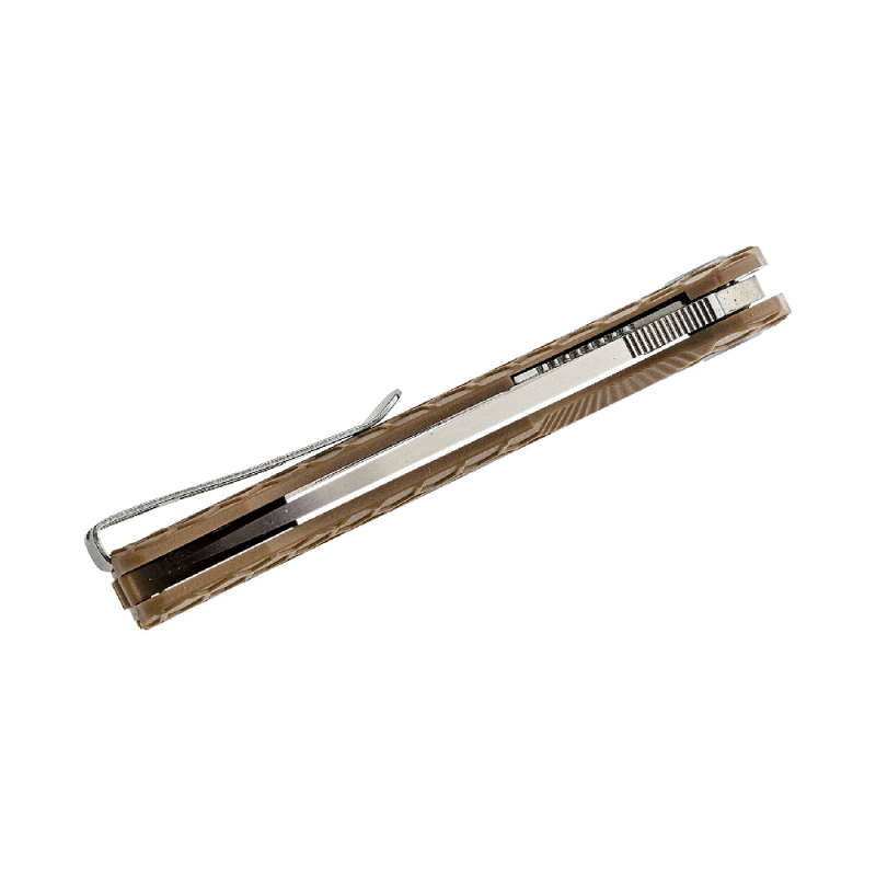 HONEY BADGER TAN FLIPPER KNIFE MEDIUM- HB1012
