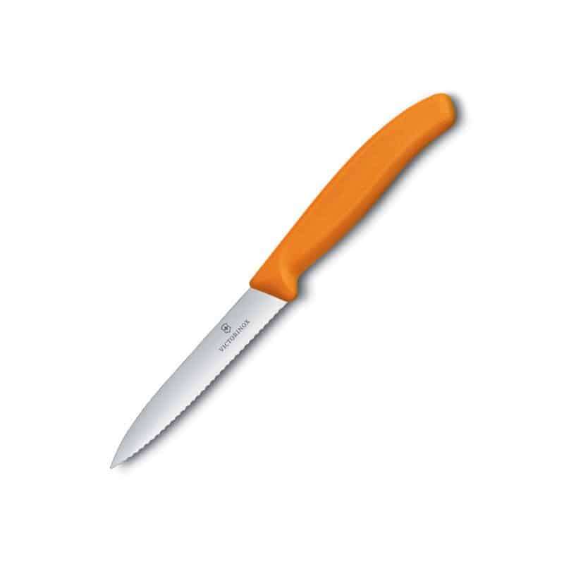 Victorinox Paring Knife Serrated Orange - 10 cm V6.7736.L9