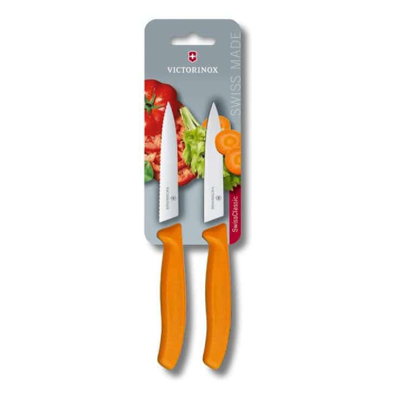 Victorinox 2 Piece 10cm Paring - Orange V6.7796.L9B