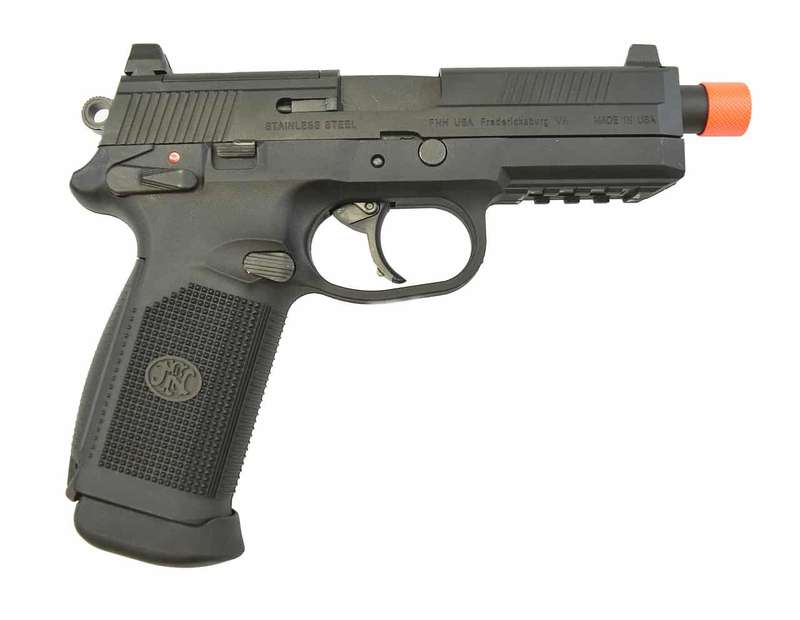 FN HERSTAL FNX-45 TACTICAL METAL GAS BLOWBACK AIRSOFT PISTOL, BLACK 200508