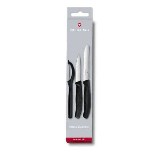 Victorinox Swiss Classic Paring Knife Set w/Peeler 3 Piece - Black  V6.7113.31
