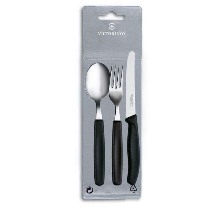 Victorinox Classic Camping/Picnic Set of 3 Black - Sleeve Knives