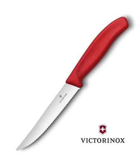 Victorinox Steak/Pizza Knife Red Serrated - 12CM (V6.7931.12)