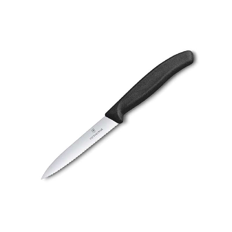 Victorinox Swiss Classic Paring Knife Serrated Black 10cm Knife (V6.7733)